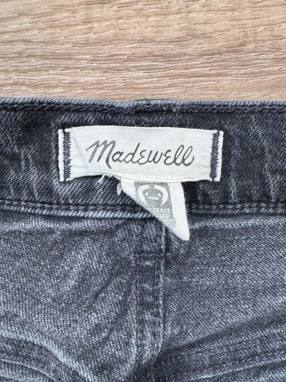 Madewell 90s Straight Jeans Black Wash High Rise Stretch Denim Size 29 - Picture 4 of 16